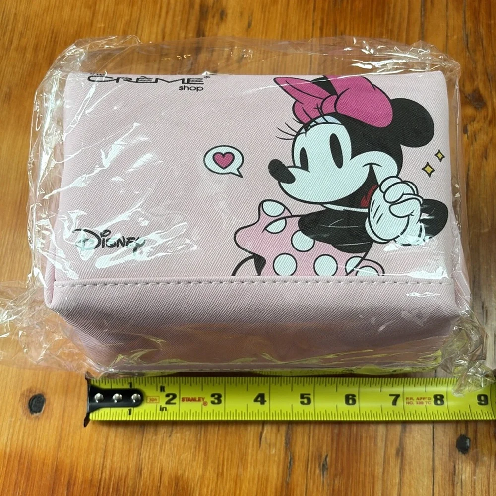 NEW The Crème Shop x Disney Minnie and Mickey‎ Pink Cosmetic Bag Makeup Gift